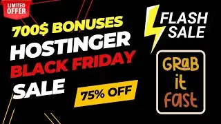 Hostinger Black Friday Sale 🔥 Upto 75% OFF, Free Domain Name + SSL Certificate | Get 700$ Bonuses