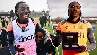 Are you crying? 😂  | Eberechi Eze invites kids to training and receives 100th PL award 🏆