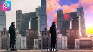 Edit Photo How To Change Sky Anime Style | PicsArt Tutorial