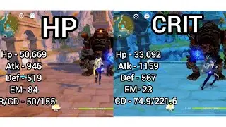 Yelan HP build VS CRIT build !! Damage Comparison