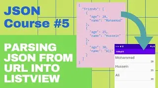 Parsing JSON from URL into ListView - [JSON Parsing Course #5]