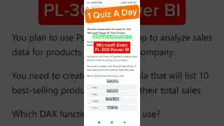 FREE Microsoft Exam Practice test - PL-300 Power BI Data Analyst 