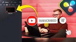 EASY Way How to Add Subscribe Button on Video DaVinci Resolve 18