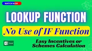 Lookup Function for Schemes Incentives #excel #advancedexcel