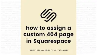 How to assign a custom 404 page in to Squarespace 7.1 // Squarespace 7.1 Tutorial