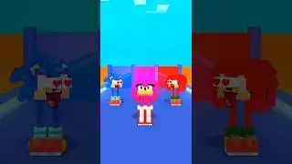 Romantic Build A Queen Run: Sonic and Knuckles Fight for Amy's Love