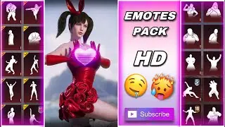 RED ROSE OUTFIT 😍 - PUBG NEW EMOTES PACK 🔥 - PUBG HD 4K QUALITY 🥵 - BLACKPINK OUTFITS 
