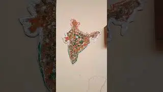 "DIY Wooden Dust & Glue Gum Craft | Colorful India Map Art"#WoodenCrafts#DIYArt#ColorfulIndiaMap