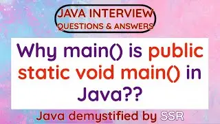 Why main() method is public static void main(String[] args) in Java?