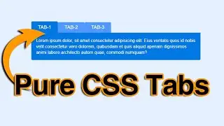 Pure CSS Tabs | No js