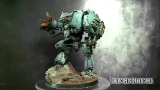 Games Workshop - Warhammer 40k - Space Wolves - Custom Berzerker Dreadnought - Painted