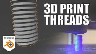 Easy to 3D print threads - Blender