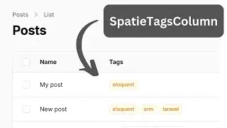 Spatie Tags Filament Plugin: Add Tags Input/Column Easily