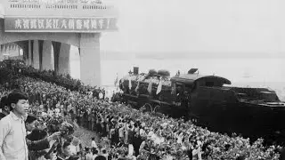 Chinas First Bridge over the Yangtze River in 1957