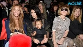North West Gave Beyoncé's Furry Red Purse the Eye at Dad's NYFW Show