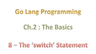 #golang #striversity 02.08 - The switch Statement in Go