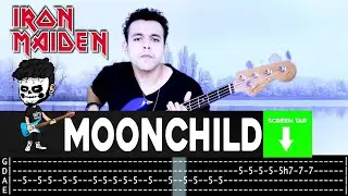 【IRON MAIDEN】[ Moonchild ] cover by Cesar | LESSON | BASS TAB