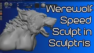 Werewolf Bust Speed Sculpt in Sculptris