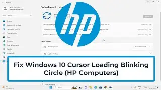 Fix Windows 10 Cursor Loading Blinking Circle (HP Computers)