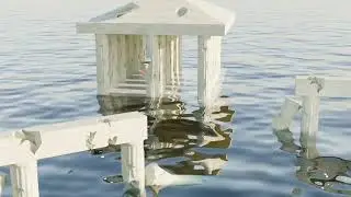 Flooded Ancient Roman ruins animation (blender)