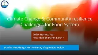 Climate Change and Community Resilience Challenges for Food System