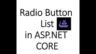 Create RadioButtonList, Get selected value From RadioButtonList in ASP.NET Core