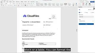 CloudFiles Document Generation | Demo video