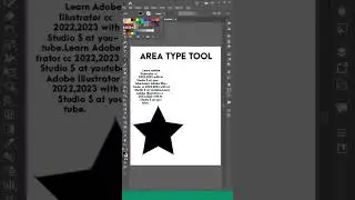 How to use Area Type Tool in Adobe Illustrator (Part11)