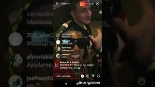 6IX9INE HAS A GIVEAWAY & TRIES TO WRESTLE ONE OF HIS BODYGUARDS - IG LIVE