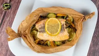 Salmon with vegetables in baking paper - FAST, HEALTHY AND TASTY