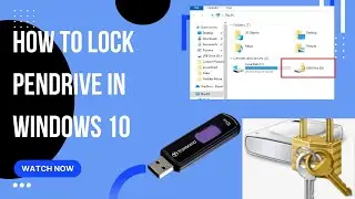 How To Lock Pendrive in windows 10 | how to lock pendrive for free