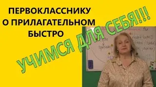 ЧТО можно рассказать о ПРИЛАГАТЕЛЬНОМ в 1 классе