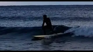 Great Lake Surfing Small Waves on a Home Made Board