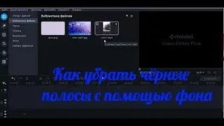 Как удалить чёрные полосы с помощью фона в видеоредакторе movavi