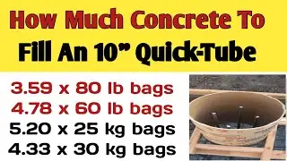 How much concrete to fill a 10