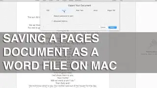 How to save a Pages document as a word file, windows compatible - Apple Training