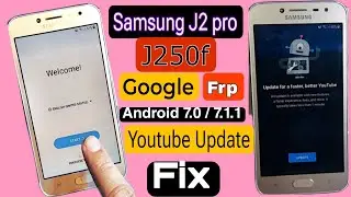 Samsung J2 Pro Frp Bypass YouTube Update Fix | Samsung  J250f Frp Unlock Google Account bypass 2024