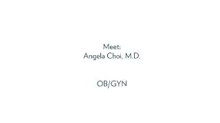 Dr. Angela Choi, OB/GYN - MUSC Health