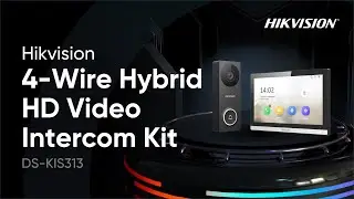 Hikvision 4 Wire Hybrid HD Video Intercom Kit DS KIS313 Unboxing & Demo