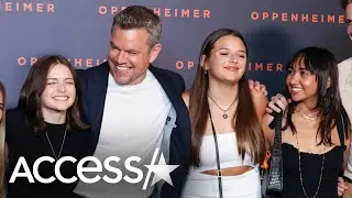 Matt Damon Brings Daughters To 'Oppenheimer' Premiere