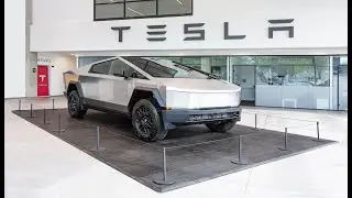 Der NEUE TESLA CYBERTRUCK DEUTSCHLAND erstmals in einem deutschen Tesla Verkaufsraum zu sehen.