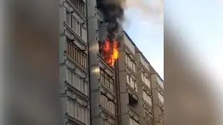 Балконный пожар на Уралмаше.