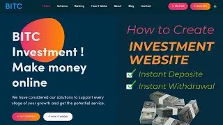 How to create an Investment Website with instant Deposit and Withdrawal-   HYIP RIO (Full Course)