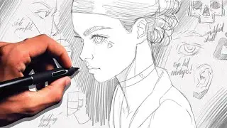 How to Sketch a Portrait (real time)