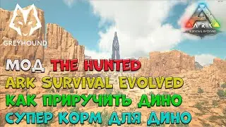 🐺Мод The Hunted ARK Survival Evolved - Как приручить дино. Супер корм для Дино. 2160p (4k)