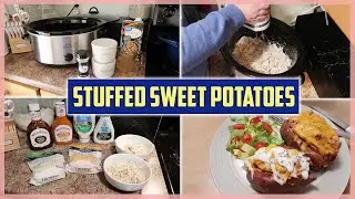 Stuffed Potatoes in the Crockpot | Crockpot Meal Idea