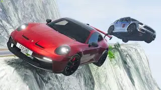 Cliff Drops Car Crashes 😂 #29 - BeamNG Drive | CRASHdriven