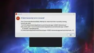 Как исправить ошибку A fatal Javascript error occurred при установке Discord из Epic Games Store