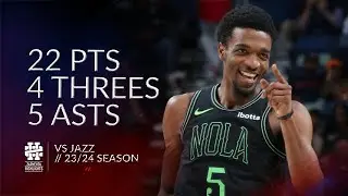 Herb Jones 22 pts 4 threes 5 asts vs Jazz 23/24 season