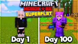 I Survived 100 Days in Hardcore Minecraft on a Superflat World... And Heres What Happened